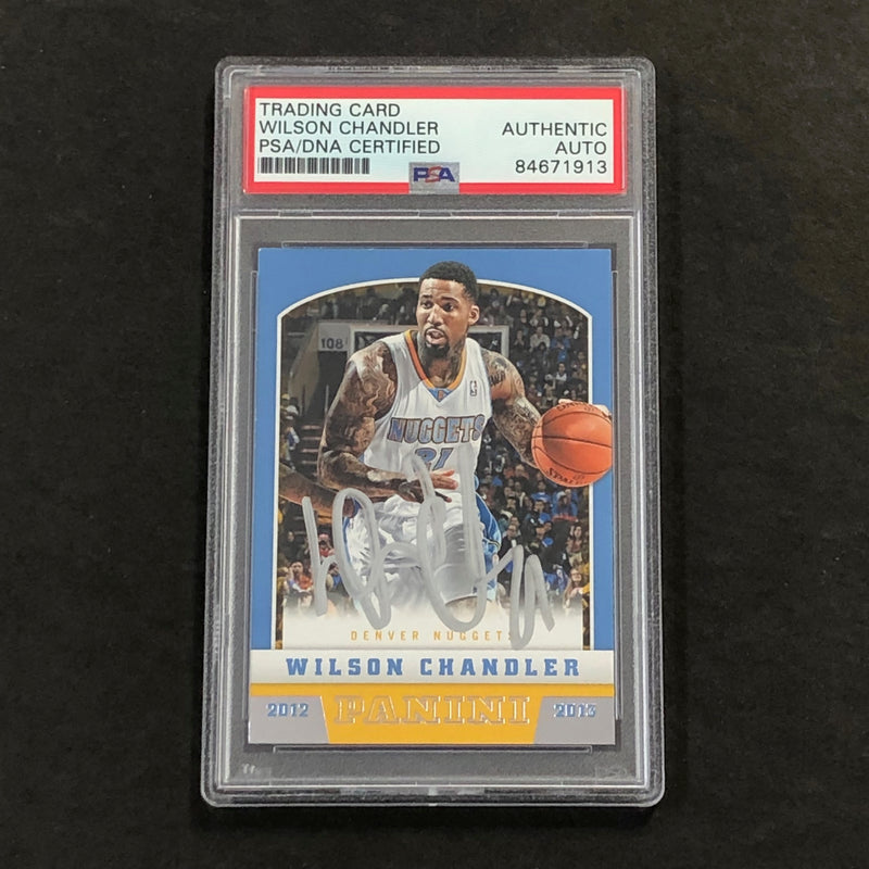 2012-13 Panini #174 Wilson Chandler Signed Card PSA Slabbed