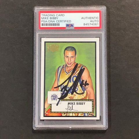 2005-06 Topps 1952 Style #92 Mike Bibby Signed Card AUTO PSA Slabbed Kings