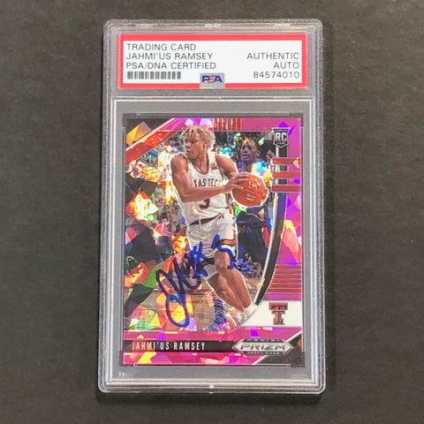 2020 PANINI Prizm Draft Picks Pink Ice #65 Jahmius Ramsey Signed Card AUTO PSA Slabbed Texas Tech