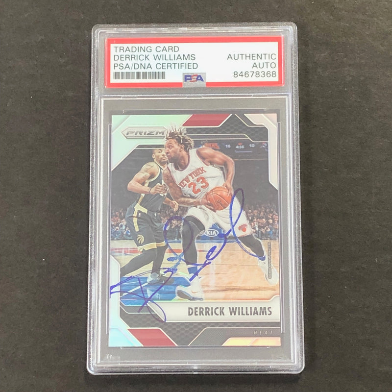 2016-17 Panini Prizm #88 Derrick Williams Signed Card PSA/DNA Slabbed Heat