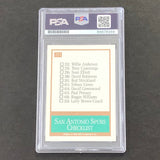 1990 Skybox #351 SEAN ELLIOTT SIGNED Card AUTO PSA/DNA Slabbed