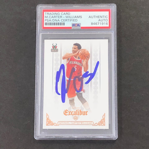 2014-15 Panini Excalibur #6 Michael Carter-Williams Signed Card AUTO PSA Slabbed Bucks