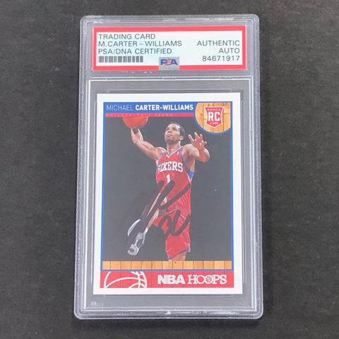 2013-14 NBA Hoops #271 Michael Carter-Williams Signed Card AUTO PSA Slabbed RC Sixers