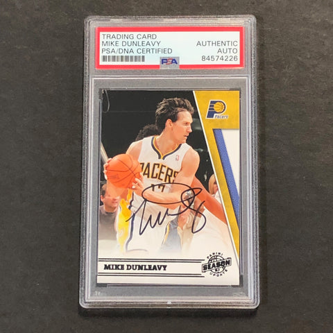 2010-11 Panini Season Update #56 Mike Dunleavy Signed Card AUTO PSA/DNA Slabbed Pacers