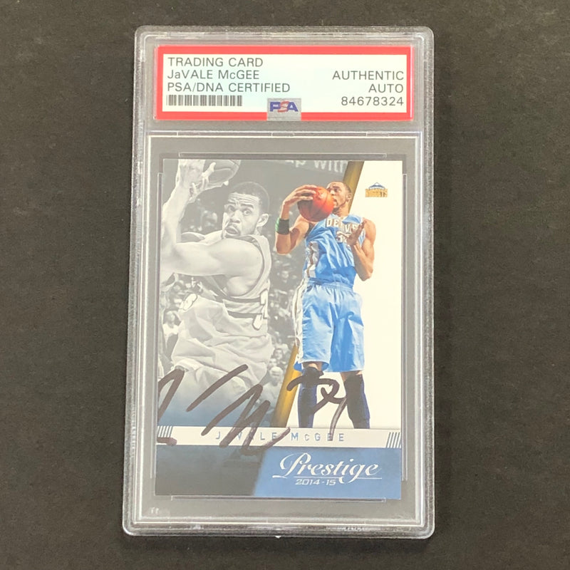 2014-15 Panini Prestige #62 JaVale McGee Signed PSA Slabbed Nuggets