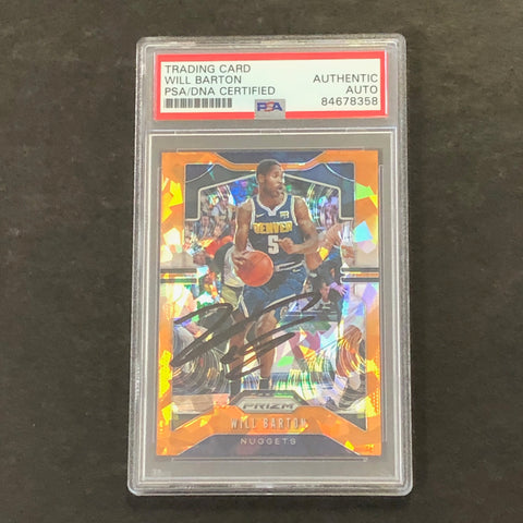 2019-20 Panini Prizm #85 Will Barton Signed Card PSA Slabbed Nuggets