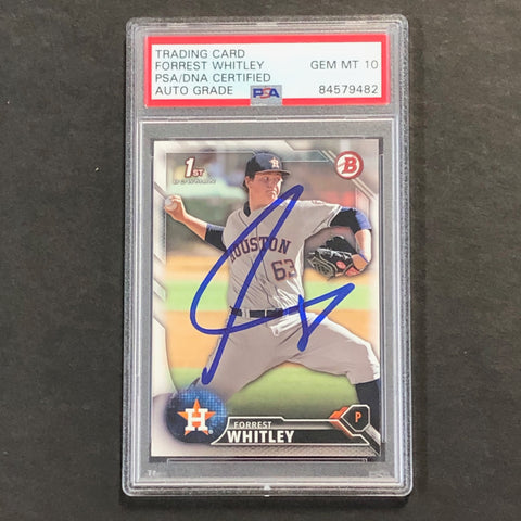 2016 Bowman Draft #BD-55 Forrest Whitley Signed Card PSA Slabbed Auto 10 Astros
