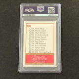 1990 NBA Skybox #349 Terry Stotts Signed Card PSA Slabbed Trailblazers