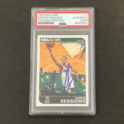 2014-15 Panini Hoops #233 Ramon Sessions Signed PSA Slabbed Bucks