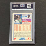 1988 Score Baseball #131 Lance Parrish Signed Card PSA Slabbed Auto 10 Phillies
