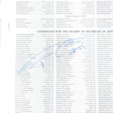 Tim Duncan Signed Wake Forest Graduation Program PSA/DNA LOA Spurs Autographed