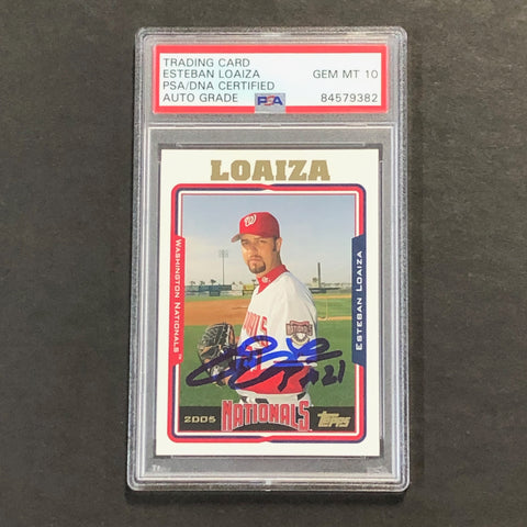 2005 Topps #493 ESTEBAN LOAIZA Signed Card PSA/DNA Slabbed Autographed AUTO 10 Cardinals