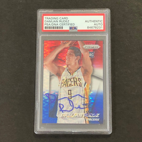 2014-15 Panini Prestige #294 Damjan Rudez signed card PSA slabbed RC Pacers