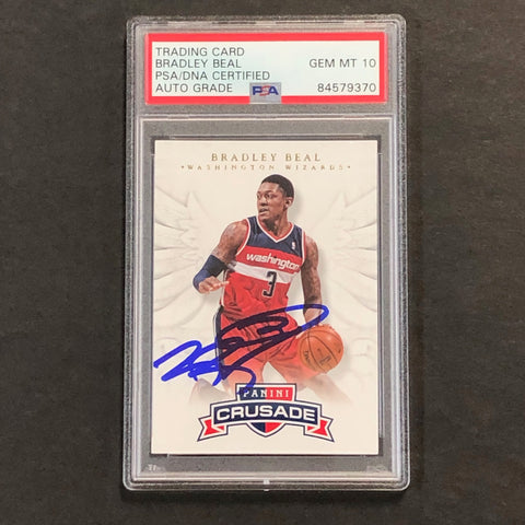 2012-13 Panini Crusade #89 Bradley Beal Signed Card AUTO 10 PSA Slabbed Wizards RC