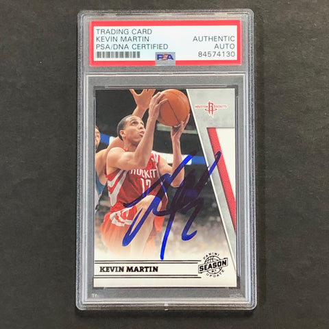 2010-11 Panini Season Update #107 Kevin Martin Signed Card AUTO PSA Slabbed Rockets