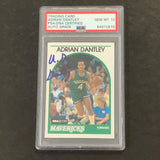 1989-99 NBA Hoops #125 Adrian Dantley Signed Card AUTO 10 PSA Slabbed Mavericks