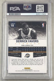 2012-13 Absolute Basketball #18 Derrick Favors Signed Card AUTO PSA Slabbed Jazz
