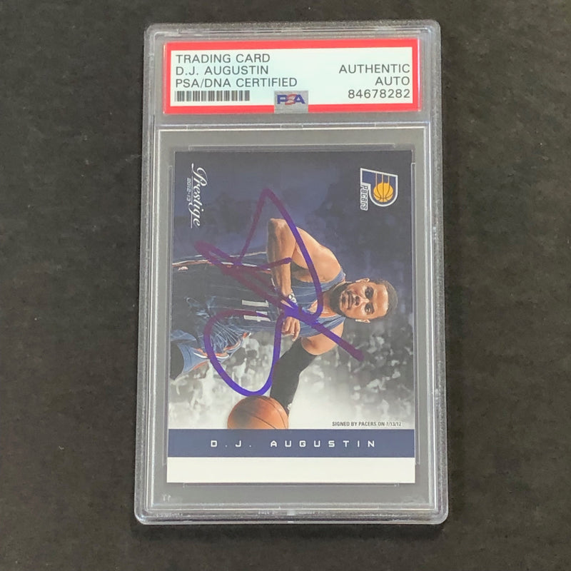 2012-13 Panini Prestige #8 D.J. Augustin Signed Card AUTO PSA Slabbed Pacers