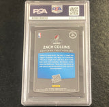 2017-18 Donruss Rated Rookie #191 ZACH COLLINS Signed Card AUT0 PSA Slabbed RC Blazers