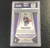 2017-18 Panini Prizm Red White & Blue #27 JUSTIN JACKSON Signed Card AUTO PSA Slabbed RC Kings