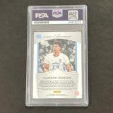 2019-20 Panini Prizm Draft Picks #32 Cameron Johnson Signed Card PSA Slabbed Auto Tar Heels