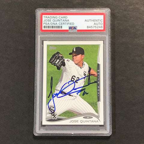 2014 Topps Gypsy Queen #315 Jose Quintana Signed Card PSA Slabbed Auto White Sox