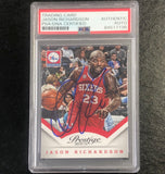 2013-14 Panini Prestige #23 Jason Richardson Signed Card AUTO PSA Slabbed 76ers