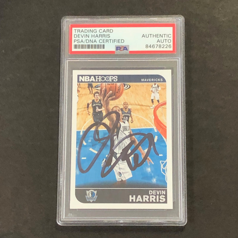 2014-15 NBA Hoops #133 Devin Harris Signed Card PSA Slabbed Mavericks