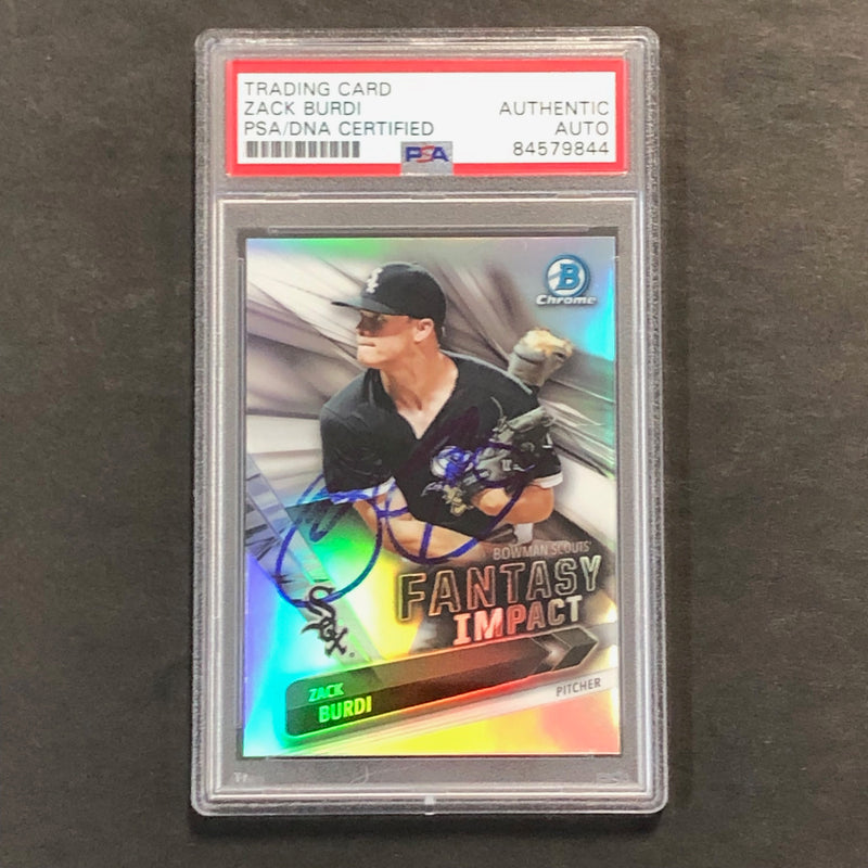 2016 Bowman Draft Fantasy Impact #BSI-ZB Zack Burdi Signed Card PSA Slabbed Auto White Sox