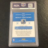 2015-16 Donruss Basketball #3 Wesley Matthews Signed Card AUTO PSA Slabbed Mavericks