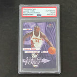 1999-2000 Fleer 4 of 20A Jason Terry Signed Card AUTO PSA Slabbed Hawks