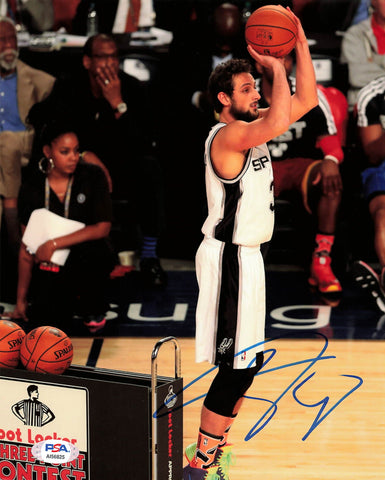 Marco Belinelli signed 8x10 photo PSA/DNA San Antonio Spurs Autographed