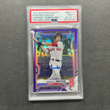 2021 Bowman Chrome 1st Purple #BDC-174 Marcelo Mayer Signed Card PSA 9 AUTO 10 RC