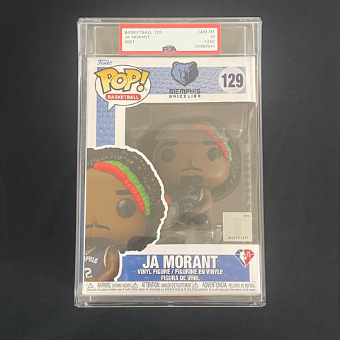Ja Morant Funko Pop #129 PSA GEM 10 FASC Grizzlies