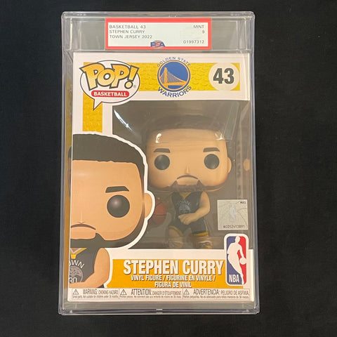Stephen Curry Encapsulated Funko Pop #43 PSA NM-MT 9 Warriors