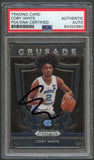 2019-20 Prizm Draft Picks #61 Coby White Signed Card AUTO PSA Slabbed Heat