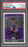 2017-2018 NBA HOOPS #255 De'Aaron Fox Signed Auto Slabbed PSA RC