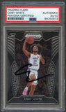 2019 PRIZM DRAFT PICKS #70 Coby White Signed Card AUTO PSA Slabbed Heat RC