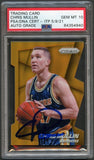 2014-15 Prizm Orange Die-Cut #244 Chris Mullin Signed Card AUTO Grade 10 PSA Slabbed Warriors