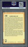 1991 FLEER #218 Chris Mullin Signed Card AUTO 10 PSA Slabbed Warriors