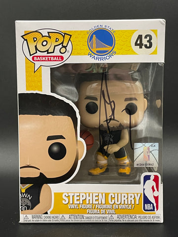 STEPHEN CURRY Signed Funko Pop #43 PSA/DNA Warriors Autographed
