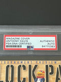 Anthony Davis signed Magazine Cover Slabbed PSA/DNA Autographed Kentucky