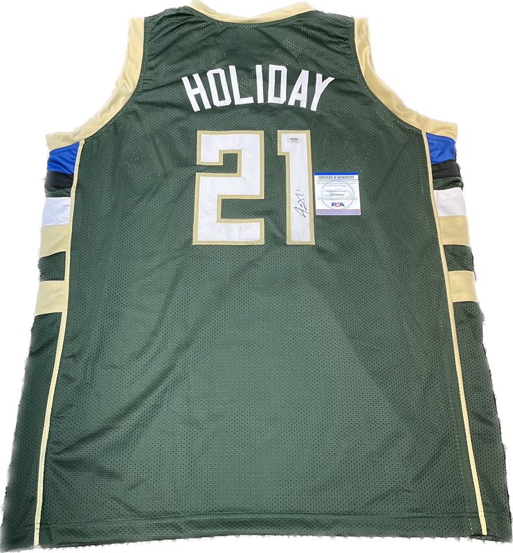 Jrue Holiday signed jersey PSA/DNA Milwaukee Bucks Autographed