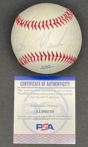 Courtney Hawkins signed baseball PSA/DNA autographed