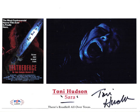 Toni Hudson signed 8x10 photo PSA/DNA Autographed Leatherface