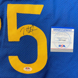 Juan Toscano Anderson signed jersey PSA/DNA Golden State Warriors Autographed