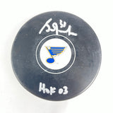 Grant Fuhr signed Hockey Puck BAS Beckett St. Louis Blues Autographed