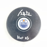 Grant Fuhr signed Hockey Puck BAS Beckett Edmonton Oilers Autographed