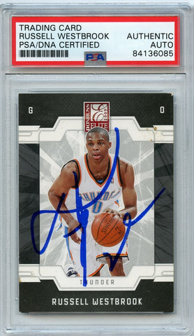 Russell Westbrook signed Donruss Elite 2009 AUTO card PSA/DNA