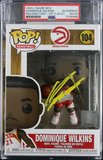 Dominique Wilkins Signed Funko Pop PSA/DNA Encapsulated Autographed Hawks
